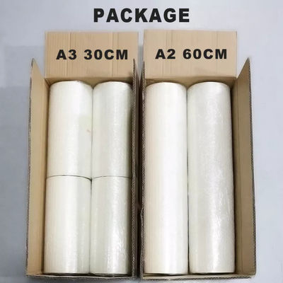वाटरप्रूफ डीटीएफ फिल्म 30CM*100M डबल-साइड मैट व्हाइट स्याही प्रिंटिंग फिल्म प्राकृतिक और नरम रंगों के लिए