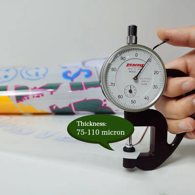 30cm*100m 75U मोटाई रिलीज़ पालतू फिल्म रोल दो तरफा ठंडा छील गर्म छील गर्म पारदर्शी फिल्म टी-शर्ट DTF के लिए 30cm
