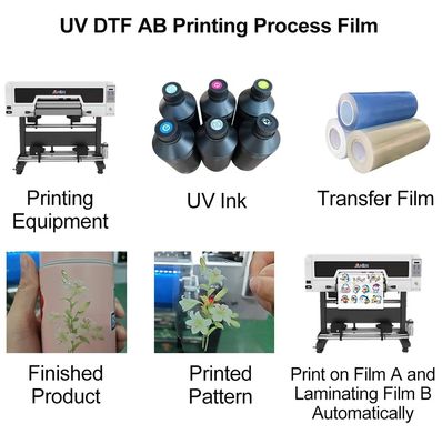 डिजिटल प्रिंटिंग A3 Uv Dt ट्रांसफर फिल्म Uv Ab Dtf फिल्म 30cm*100m