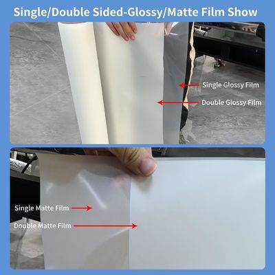 120cm*100m 75mic तत्काल/ठंडे छीलने डीटीएफ स्थानांतरण डिजिटल प्रिंटिंग के लिए फिल्म चमकदार/मैट खत्म