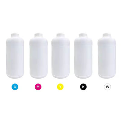 CMYK W रंग 500ml Dtf वर्णक स्याही हीट ट्रांसफर प्रिंटिंग पानी आधारित प्रिंटर के लिए