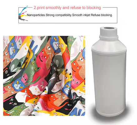CMYK W रंग 500ml Dtf वर्णक स्याही हीट ट्रांसफर प्रिंटिंग पानी आधारित प्रिंटर के लिए